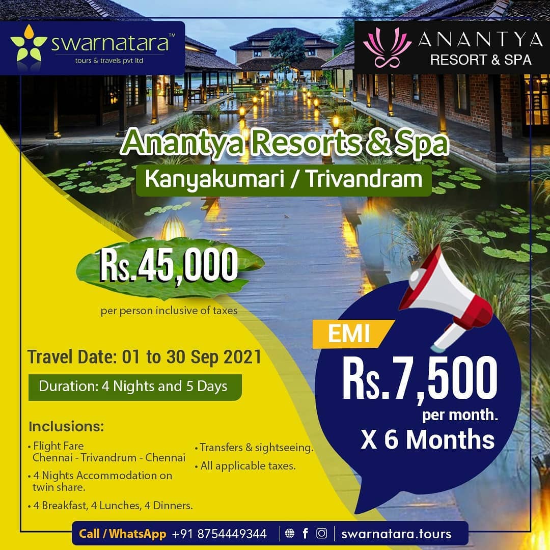 EMI Tour Packages in Chennai No Cost EMI Tour Packages